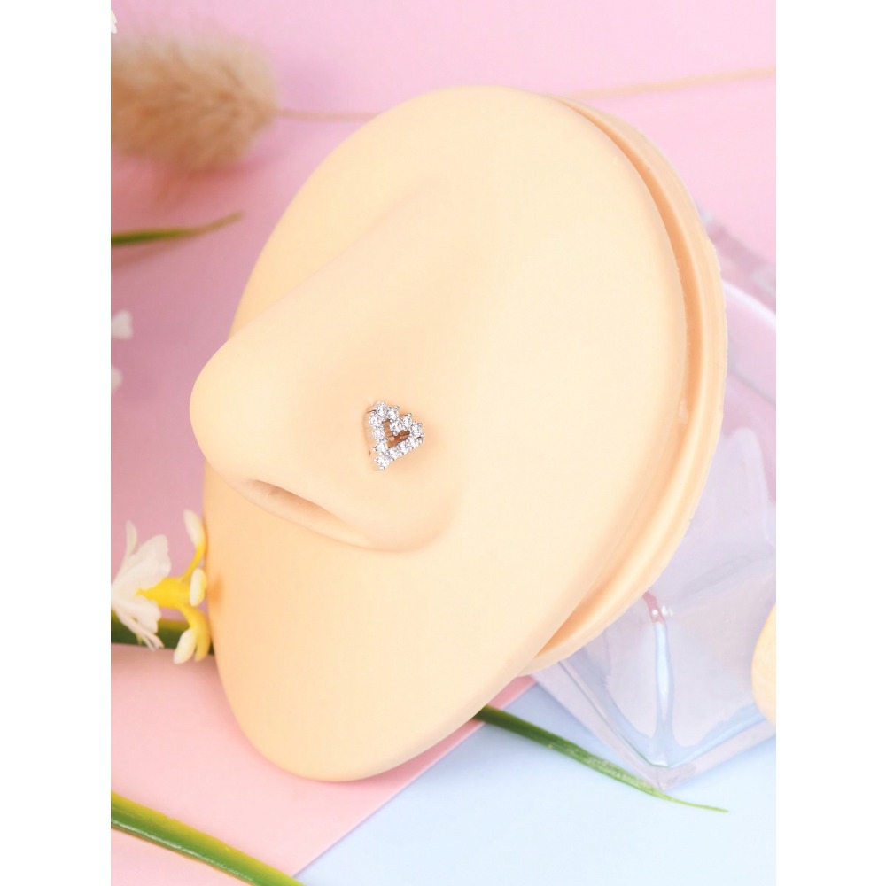 8Pcs/Set Nose Studs Rings For Women 18G 20G Corkscrew L Shaped Nose Screw Studs Nose Rings Studs Surgical Steel Nostril Nose Pie