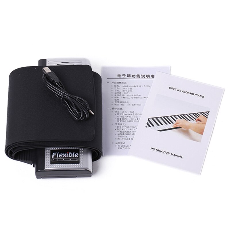 61 touches retrousser Piano Flexible Portable pliable clavier souple Piano électronique