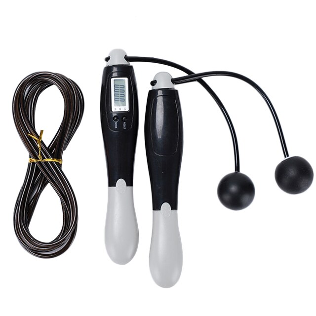 Cordless Jump Ropes with Counter Digital Skipping Rope Smart Jump Rope with 4 Modes Fitness Body Building Exercise Rope: Light gray Dual-use