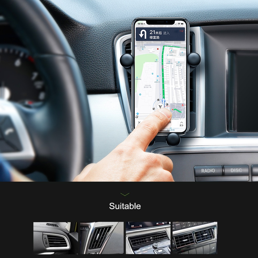 Soporte de teléfono de coche Gravity para teléfono con Clip para salida de aire de coche, soporte magnético para teléfono móvil, soporte GPS, soporte movil coche