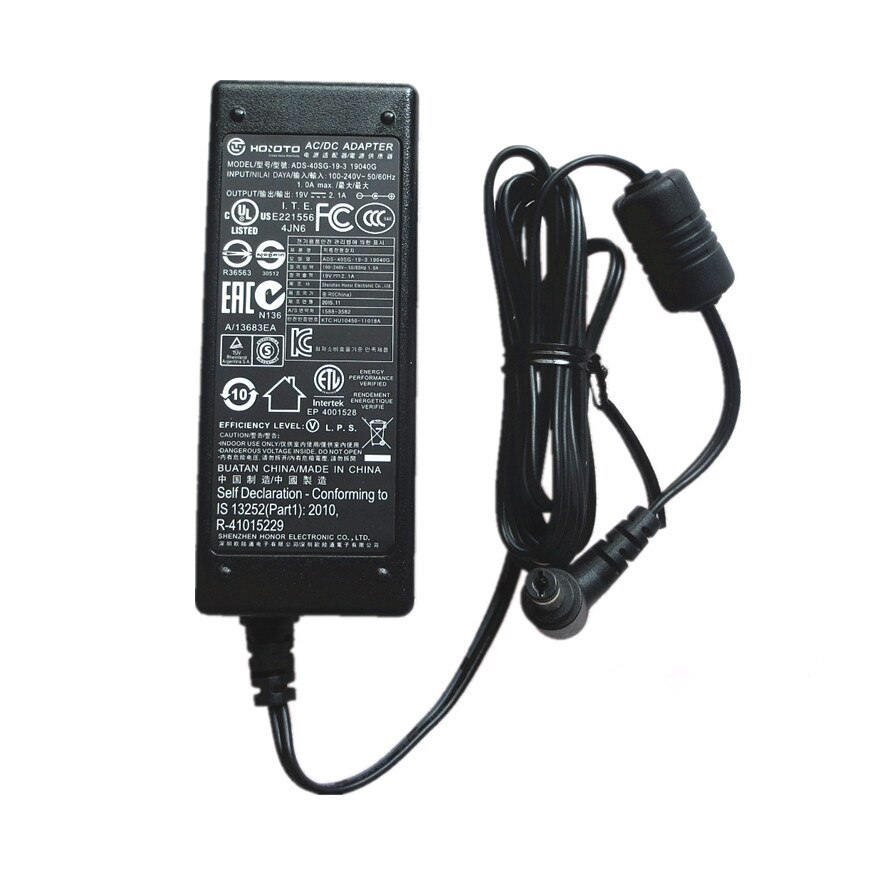 HOIOTO 19V 2,1 A AC DC Adapter für ACER LCD Monitor ADS-40SG-19-3 40W Energie ladegerät