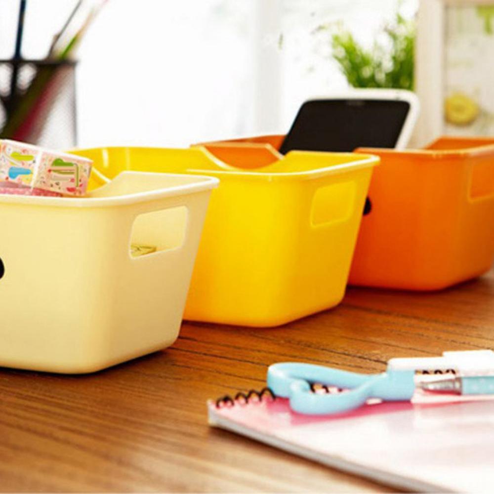 Mini Cute Cartoon Stationery Storage Box Debris Sorting Box Storage Box Rectangular Desktop Storage Box