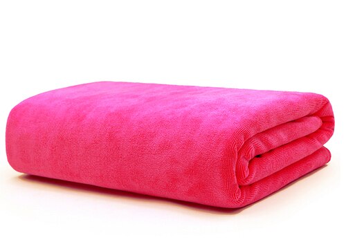 Pure Cotton Absorb Water Quickly Dry No Sheding Does Not Pilling Super Large Bath Towel: Pink