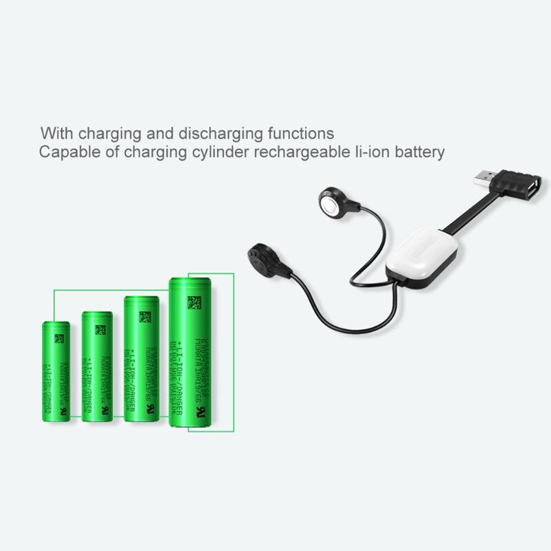 A10 A10 Batterij Lader Voor Li-Ion Batterijen Multifunctionele Magnetische Usb Charger Mini Opladen/Ontladen Power Bank Voor 18650