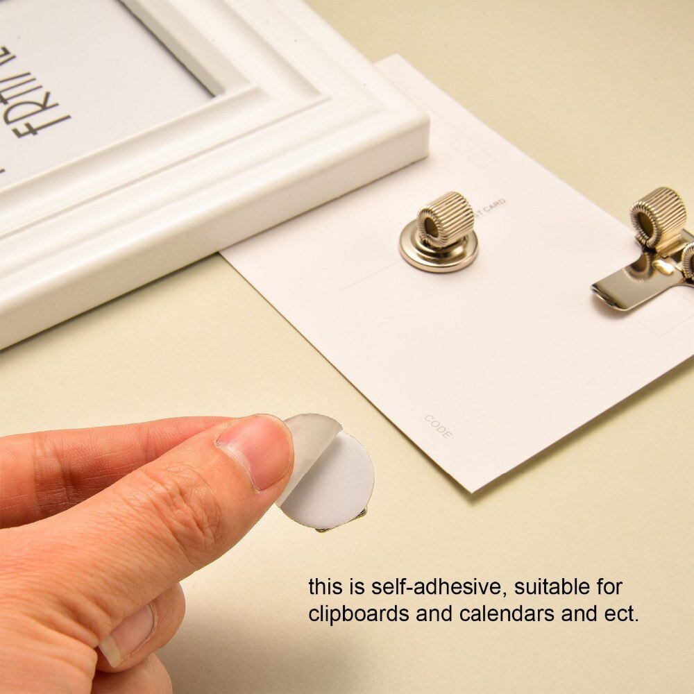 10 Pezzi in Acciaio Inox Supporto Della Penna con Molla Regolabile ciclo continuo Adatto A quasi Tutte Le Penne Dimensioni (forte Adesivo, clip e Magnetico)