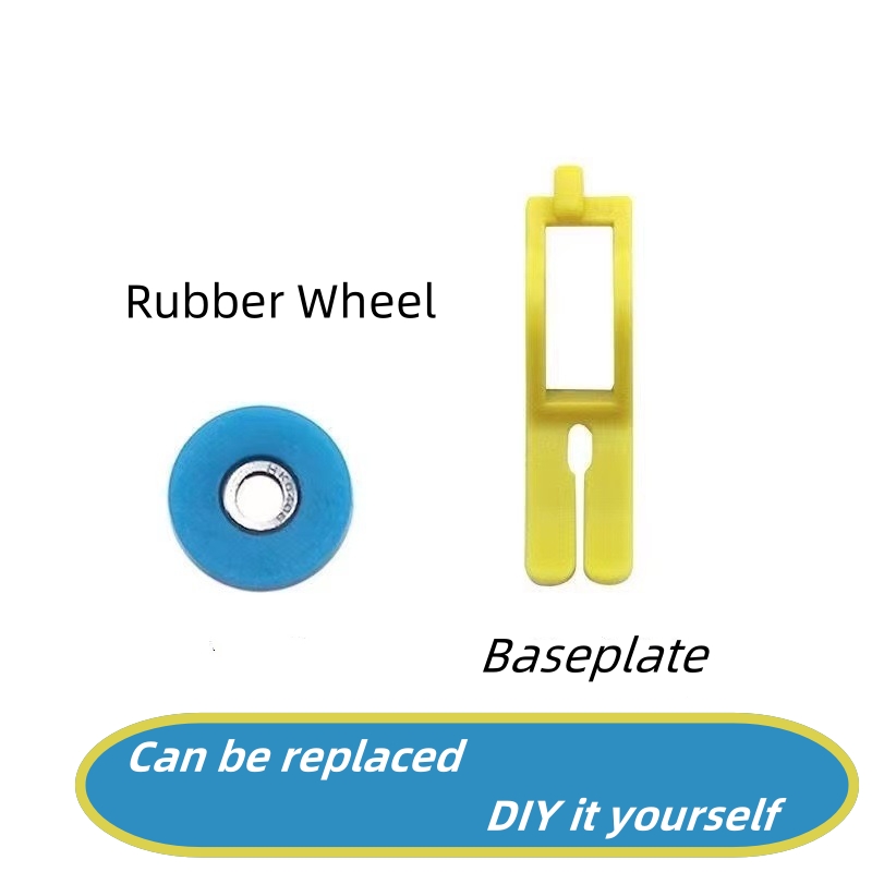 Calcador de rolo resistente ao desgaste de PTFE antirrugas para máquina de costura industrial, calcador universal de material grosso e fino