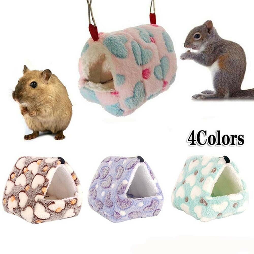 Hangmat Nest Fret Konijn Cavia Rat Hamster Zweefvliegtuig Slaapzak Muizen Bed Speelgoed Katoen Nest Warmer Huis Dikke In winter