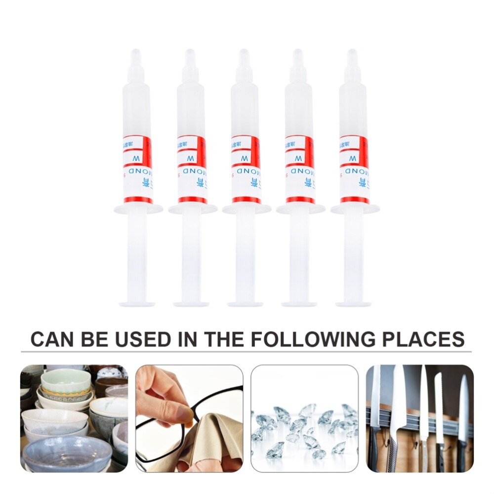 10Pcs Lapping Diamond Abrasive Paste Needle Tube Polishing Paste W0.5 10000 Grit