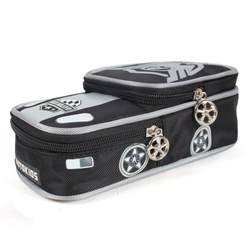 Cool Model Leuke Etui Grote Capaciteit School Etui Voor Jongens Briefpapier Doos Schoolbenodigdheden Canvas Pen Case Pen tas: black