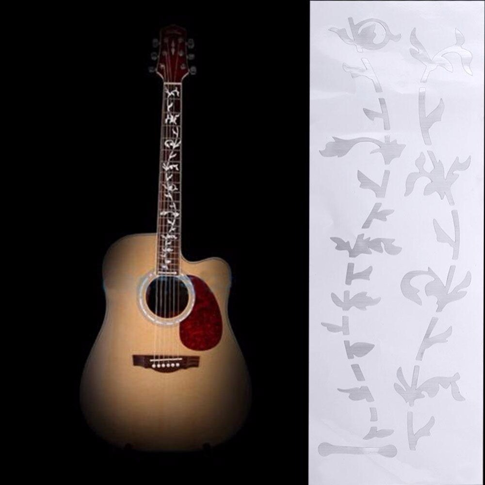 Pegatinas para Guitarra acústica eléctrica, calcomanía con incrustaciones Ultra delgada, etiqueta adhesiva para Guitarra, parte de Guitarra, accesorios para instrumentos