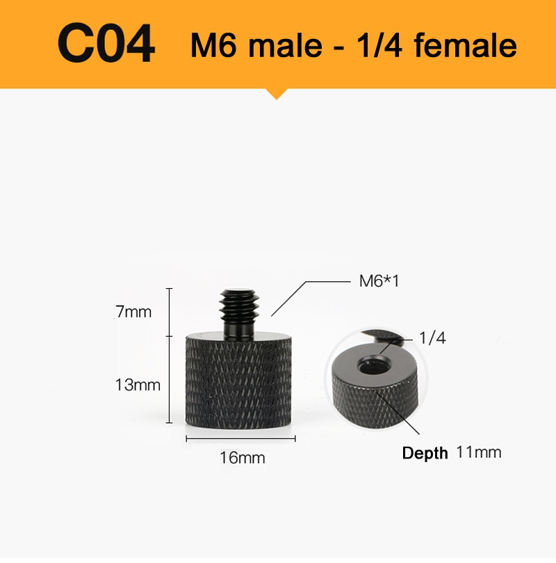 38 typ 1/4 3/8 M8 M6 męnarty na gwint żeńnarty śruba robić mocowania konwerter adapter statyw, lampa pierścieniowa, Selfie Stick, prowadnica, projektor