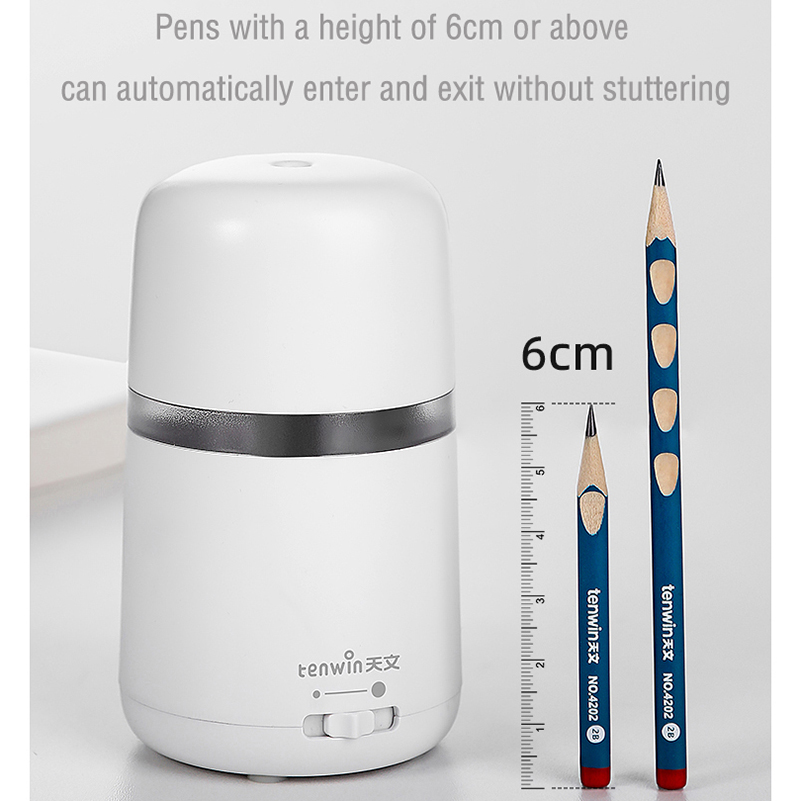 Tenwin taille-crayon électrique taille-crayon entièrement automatique pour crayon 6-8mm fournitures de papeterie pour étudiants