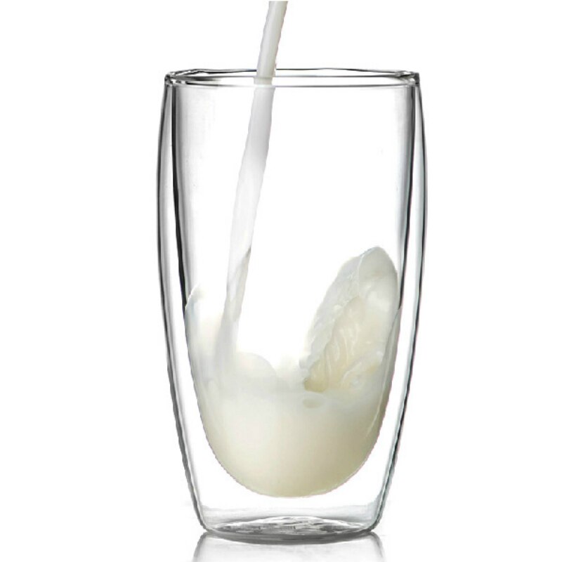 Dubbelwandige Bril Bodum dubbeldeks Glas Mokken Met Deksel Draaglijk Temperatuur Verschil 170 C Hoge Ei vormige Cup