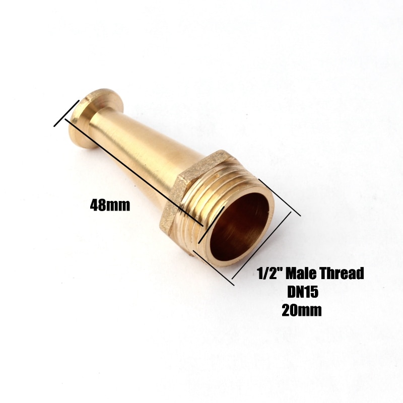 5pcs/lot 1/2" Male Thread Brass Water Gun Head Car Washing Watering Flowers Fire Control Sprinkler Irrigation Copper Tool