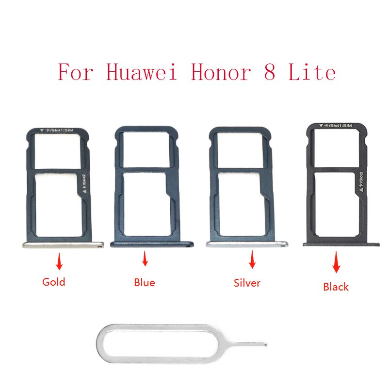 Sim-kaart Lade Houder Slot Adapter Connector Voor Huawei Honor 8 Lite Vervangende Onderdelen