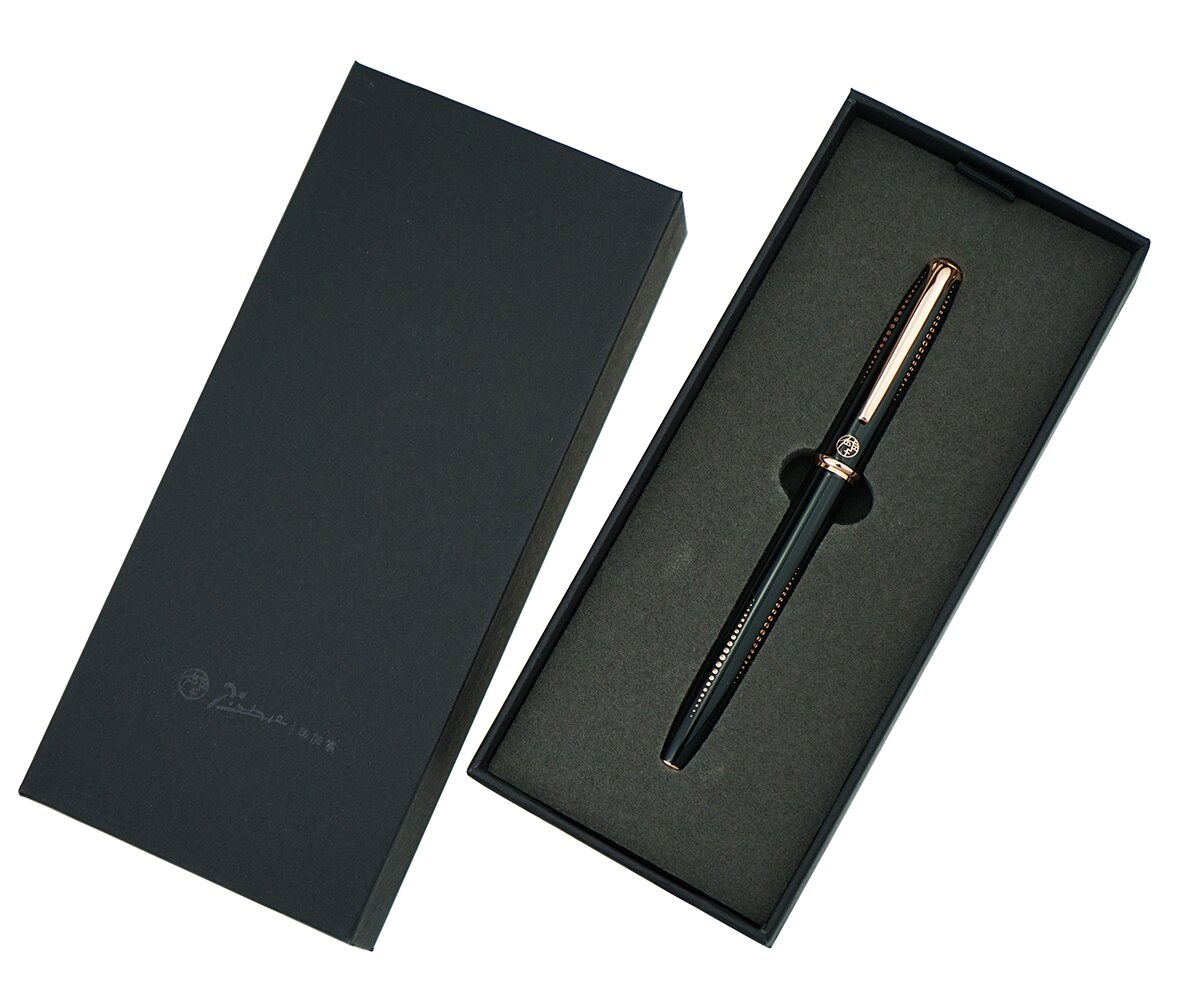 Picasso Pimio Black Metal Fountain Pen Titanium Black EF/M/Bent Nib 0.38/0.6/1.0mm Matte Barrel Box Option Business Pen Set: Starry Night-and Box / Medium Nib