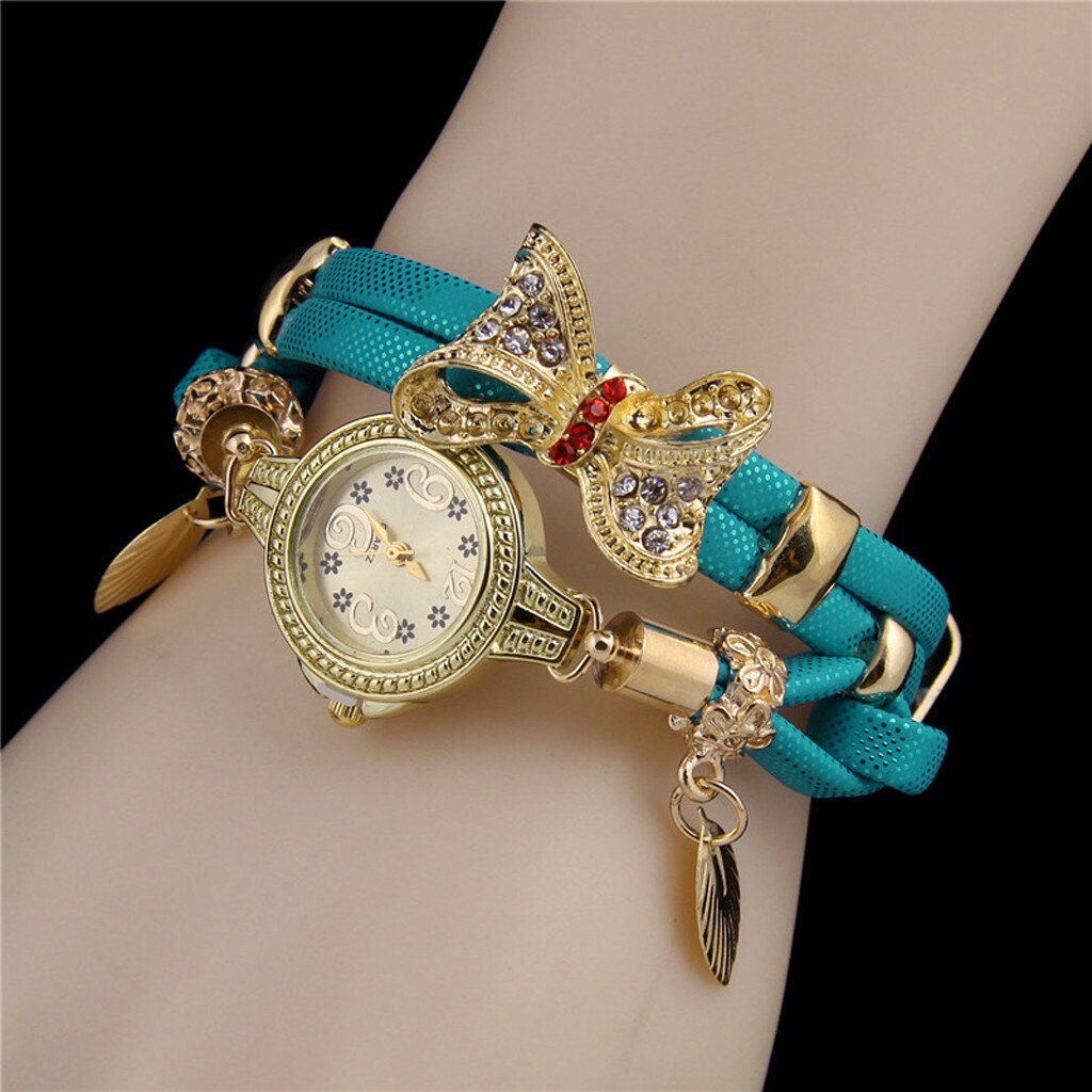 Vrouw Horloges Horloges Vlinder Retro Strass Armband Horloges Vrouwen Mooie Bruiloft Quartz Horloges Relogio Feminino # CN20