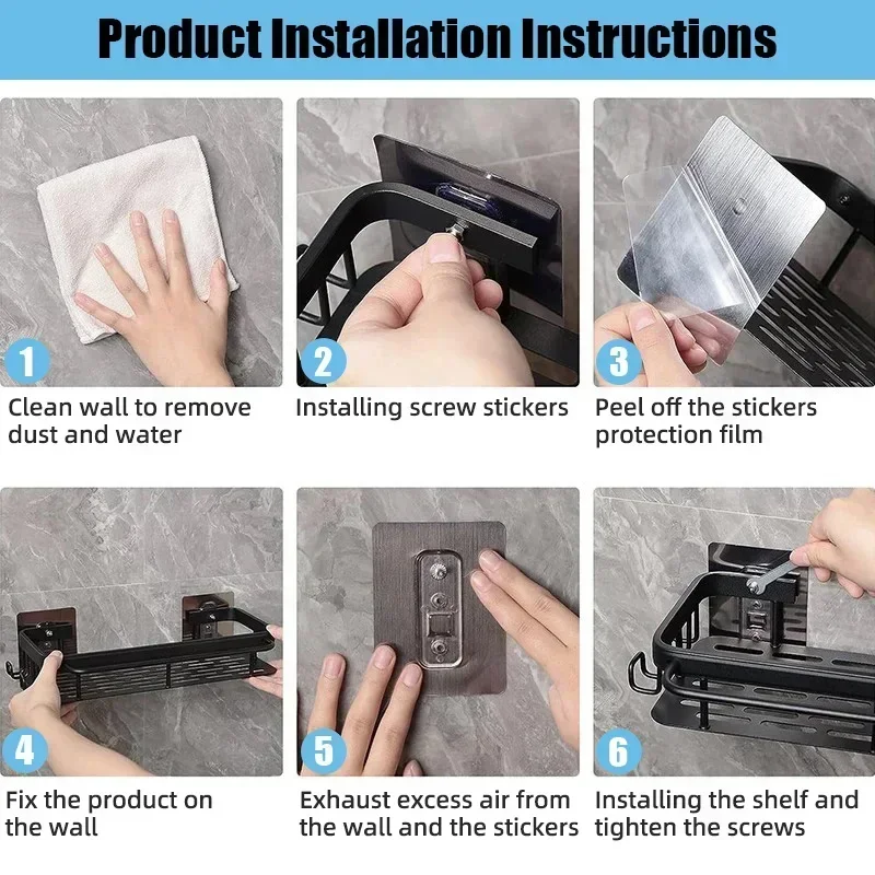 Badkamerplank Keuken Opberger Aluminium Legering Shampoo Rek Douche Plank Badkamer Accessoires Geen Boorplank