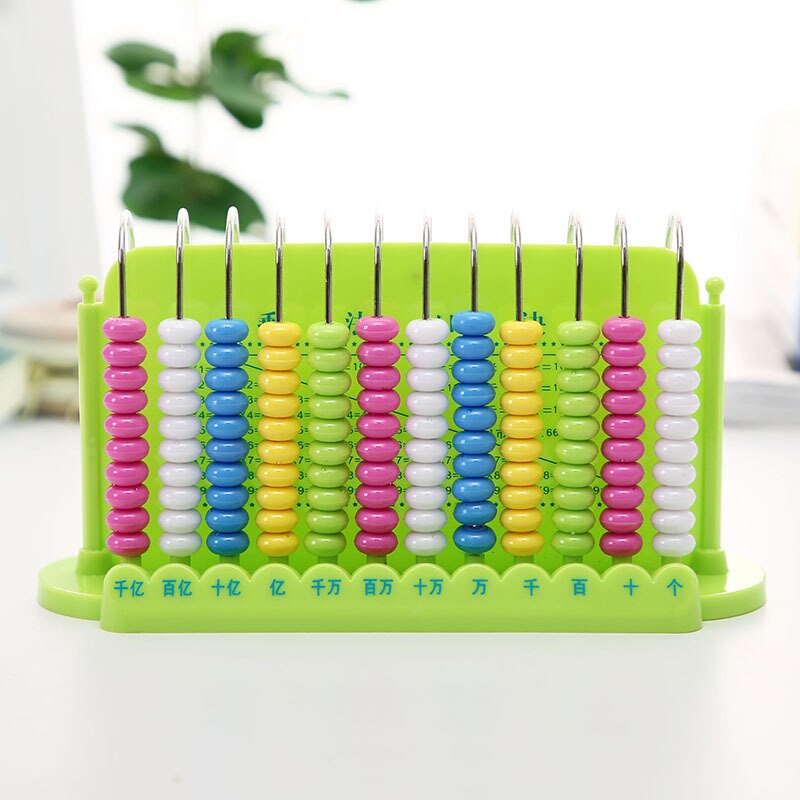 Børn matematik tolv linjer mod abacus aritmetik undervisningsstøtte matematik pædagogisk legetøj tidlig uddannelse papirvarer: Grøn