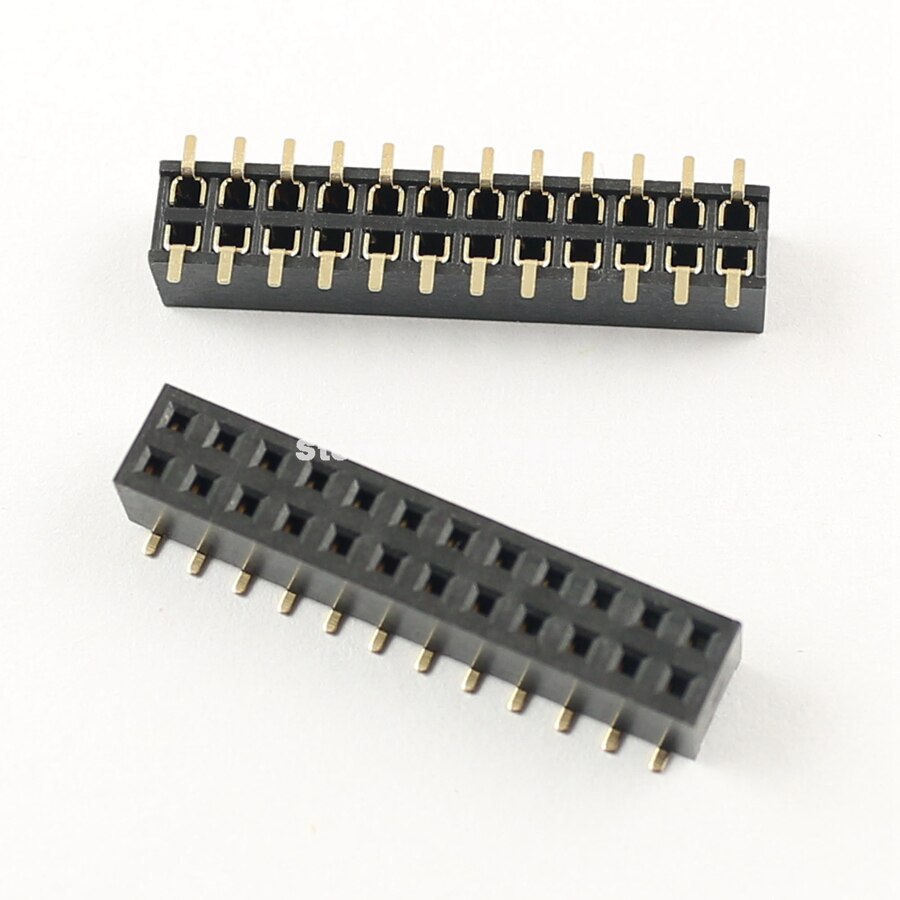 50pcs 2mm 2.0mm Pitch 2x12 Pin 24 Pin Female Double Row SMT Pin Header Strip