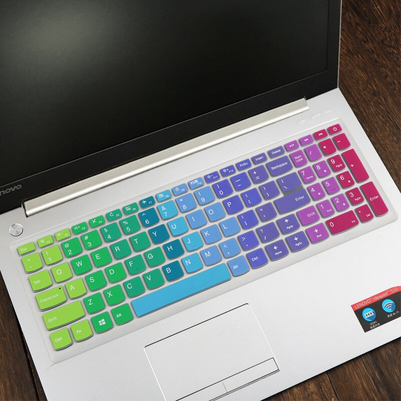 Notebook Keyboard Cover Protector Skin For Lenovo Ideapad 310 15 510 15 110 15 17 Laptop 15'' 15.6 Inch Laptop Accessories: Rainbow