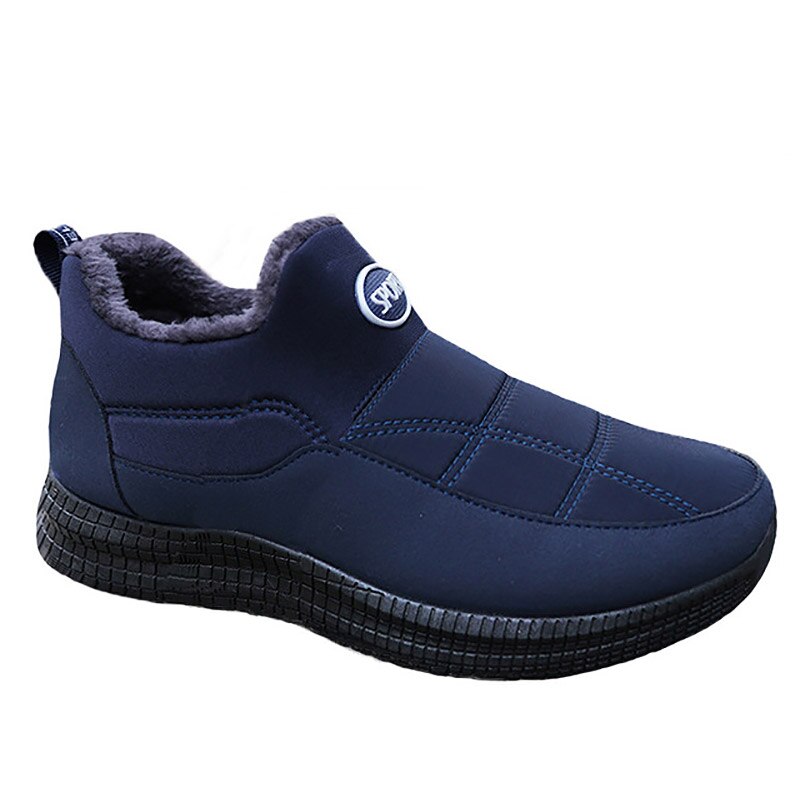 hiver hommes mocassins nouvelle hommes décontracté chaussures confortables hommes fourrure appartements conduite mocassins hommes mocassins coton: Bleu / 40