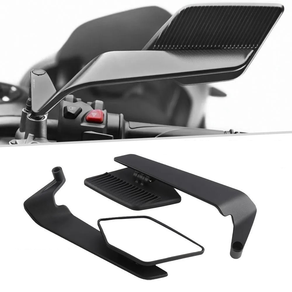 Grote spiegeloppervlak vleugels spiegel 10 mm / 8 mm motorfiets achteruitkijkspiegel motorfiets universele accessoires slangenpatroon decoratie