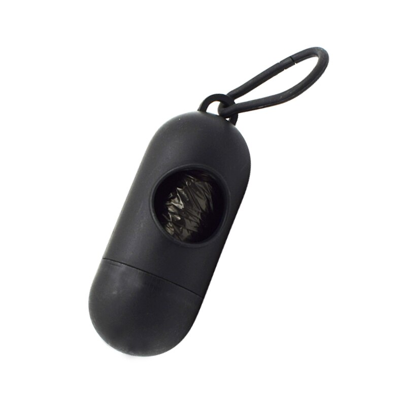 Dispensador de Bolsa para popó de policarbonato para perros y gatos, juego práctico de basura, suministros de limpieza, 1 unidad, 30 Bolsa para popó: Negro