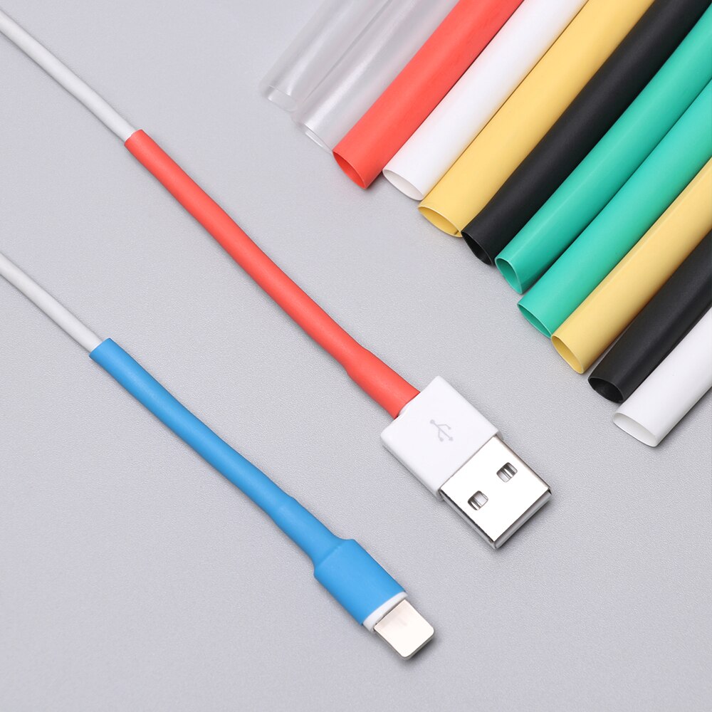 Protector de Cables Digital de colores, cubierta de ahorro de Tubo termorretráctil para cargador de iPhone, Cable USB, herramientas de reparación de Cables