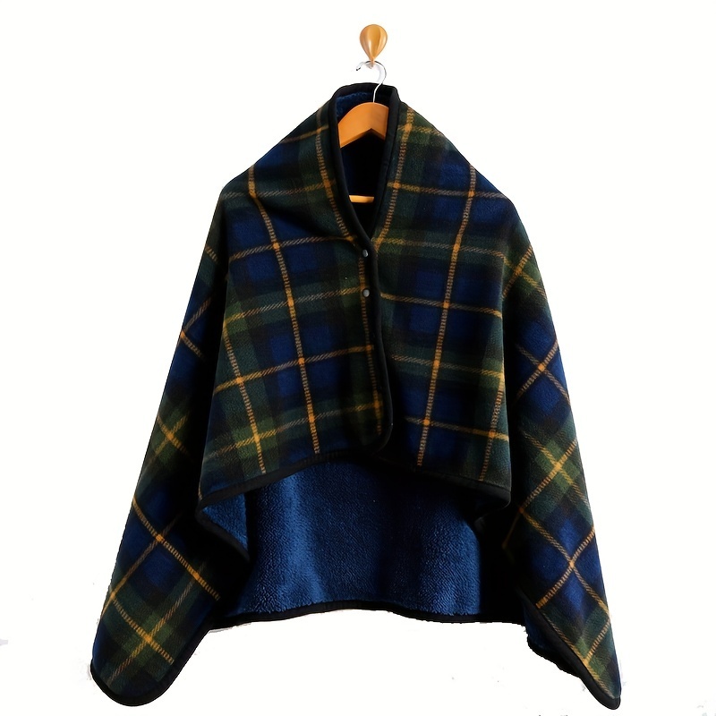 1pc Wearable Blankets Shawl Blanket Flannel Lazy Casual Office Blanket: PURPLE