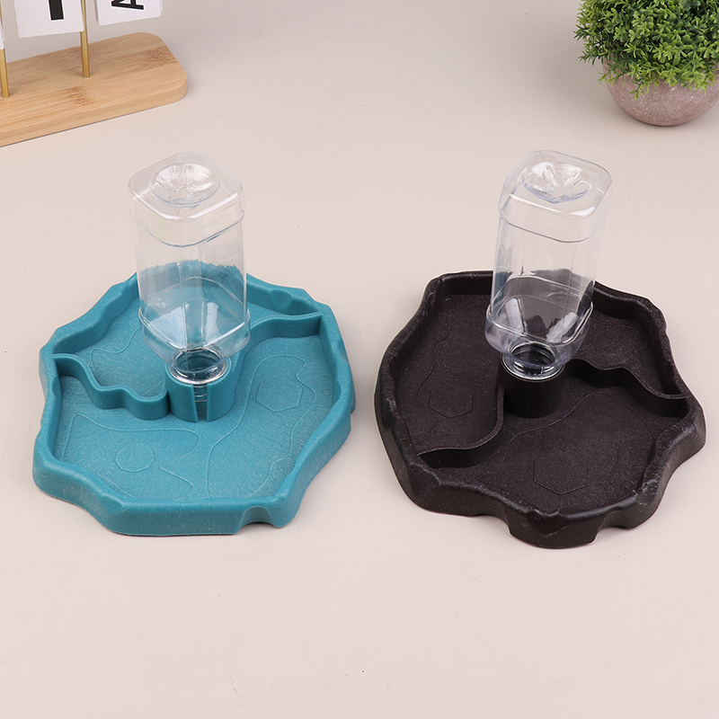 Voerbak voor reptielen, automatische waterbak, voerbak voor schildpadden, kleine voerbak voor reptielen en amfibieën, verwijderbare voerbak voor huisdieren.
