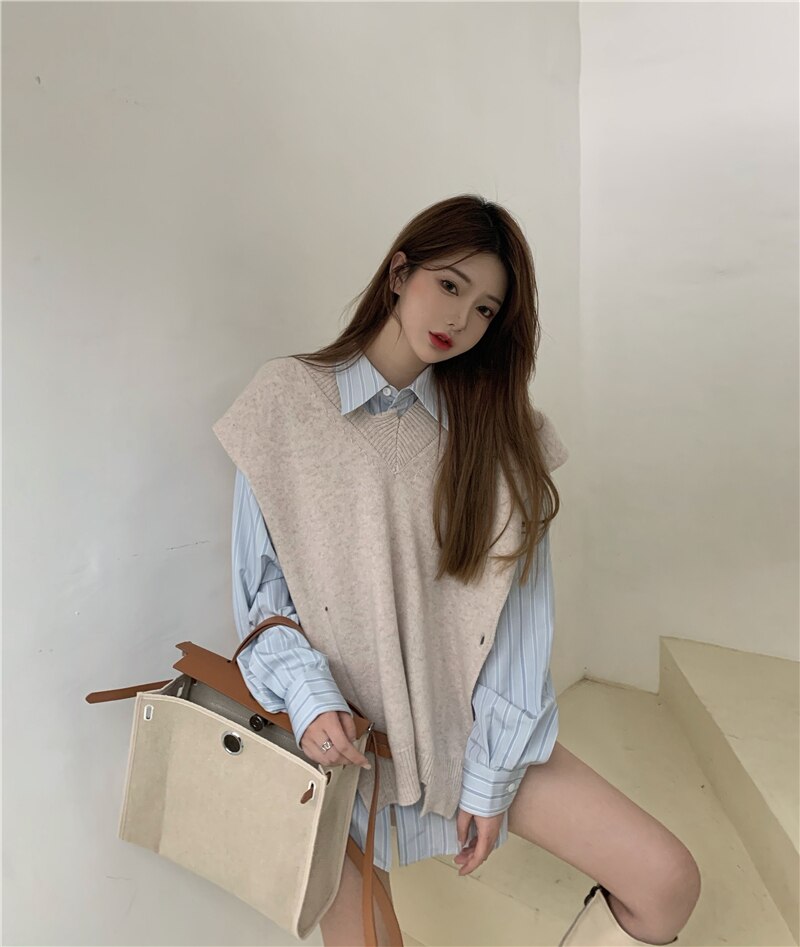 V Hals Trui Gebreid Silkhair Maat 44-50 Lookbook 17-06 - De Wolkast