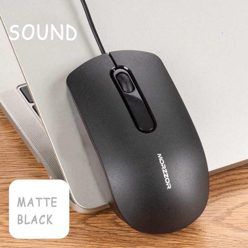 Kablet mus gaming ergonomisk stille mus usb kontormus for datamaskin bærbar pc  pc 3- knapper 1200 dpi kabel: 01 svarte
