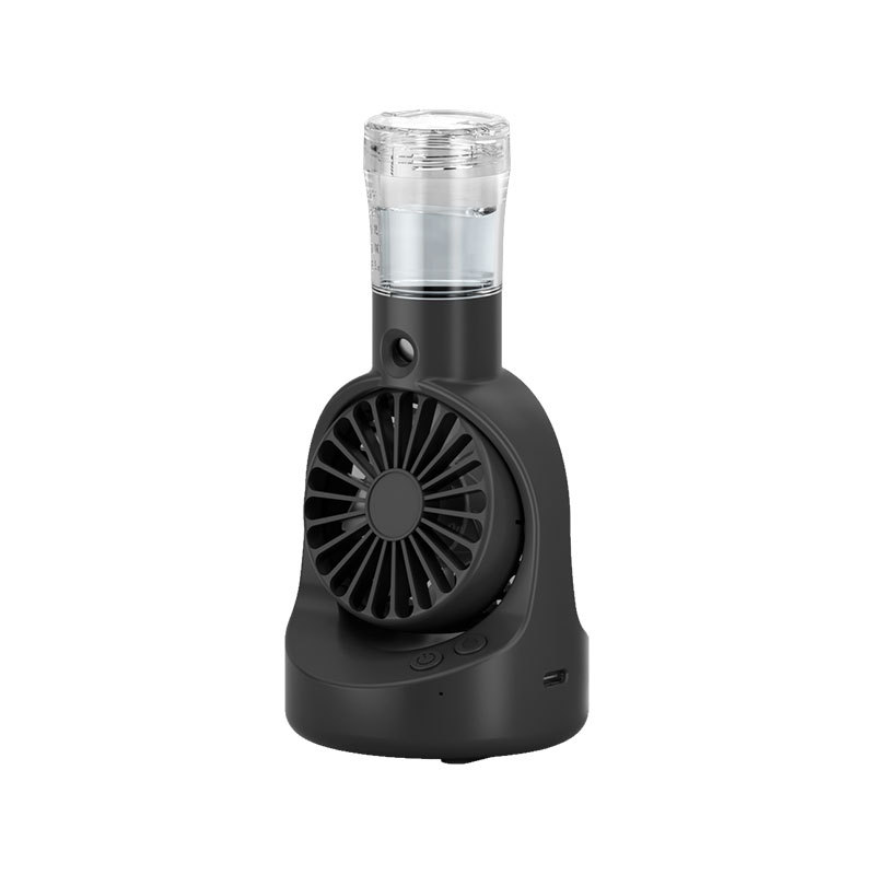 portátil recargable de la fan de nebulización del mini ventilador de mano USB con la fan de niebla de agua del espray de 4 velocidades ajustables que acampan al aire libre viajar: Gris claro
