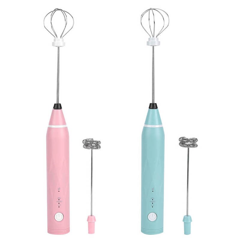 Small Electric Whisk Handheld Foamer for Coffee Latte Chocolate Charging 3 Stirring Rate Milk Frother Mixer Kitchen Supplies