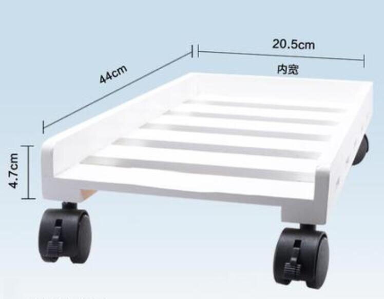 Solid wood computer host tray PC host bracket Mobile cooling CPU holder: white