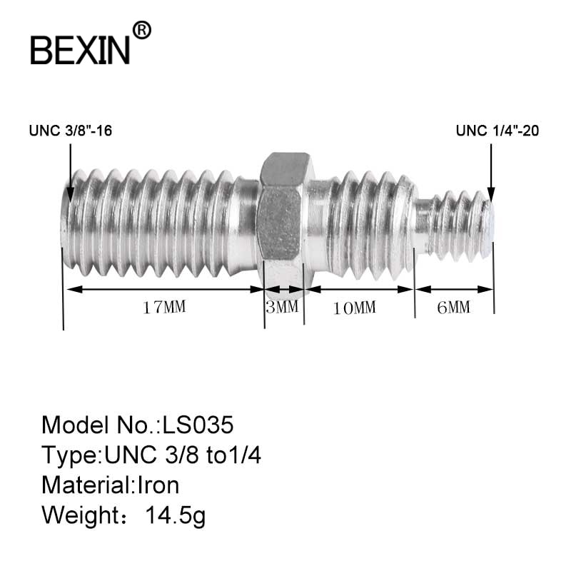 Camera Accessories Camera screw 3/8 To 1/4 Inch Monut Adapter Fixed Screw For Camera DSLR Tripod Monopod Connection Mounting