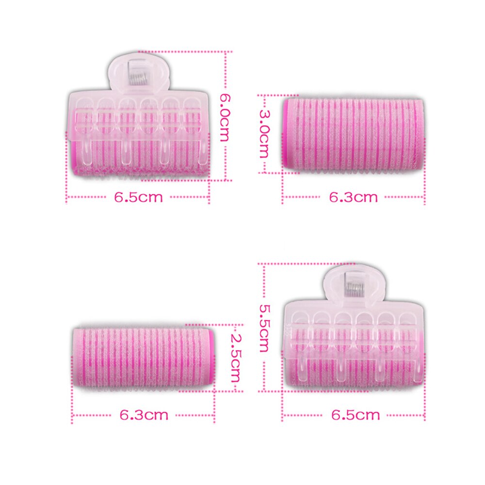 Fácil 3 unids/set de rizador de pelo, flequillo, pinza rizadora de pelo autoadhesiva de plástico, herramienta de estilismo de peluquería sin lazo de calor