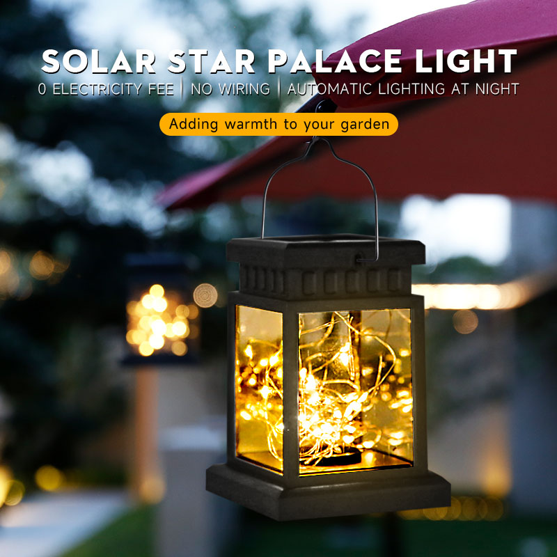 Luces solares LED para exteriores, farolillos de suelo de enfoque, Panel de vela, lámparas de luz Solar colgantes para exteriores, accesorio de decoración para balcón y jardín
