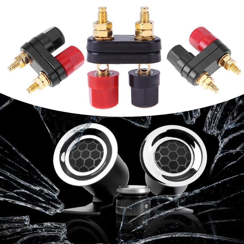 Chegada nova banana plugues casal terminais vermelho preto conector amplificador terminal ligação pós banana falante plug jack