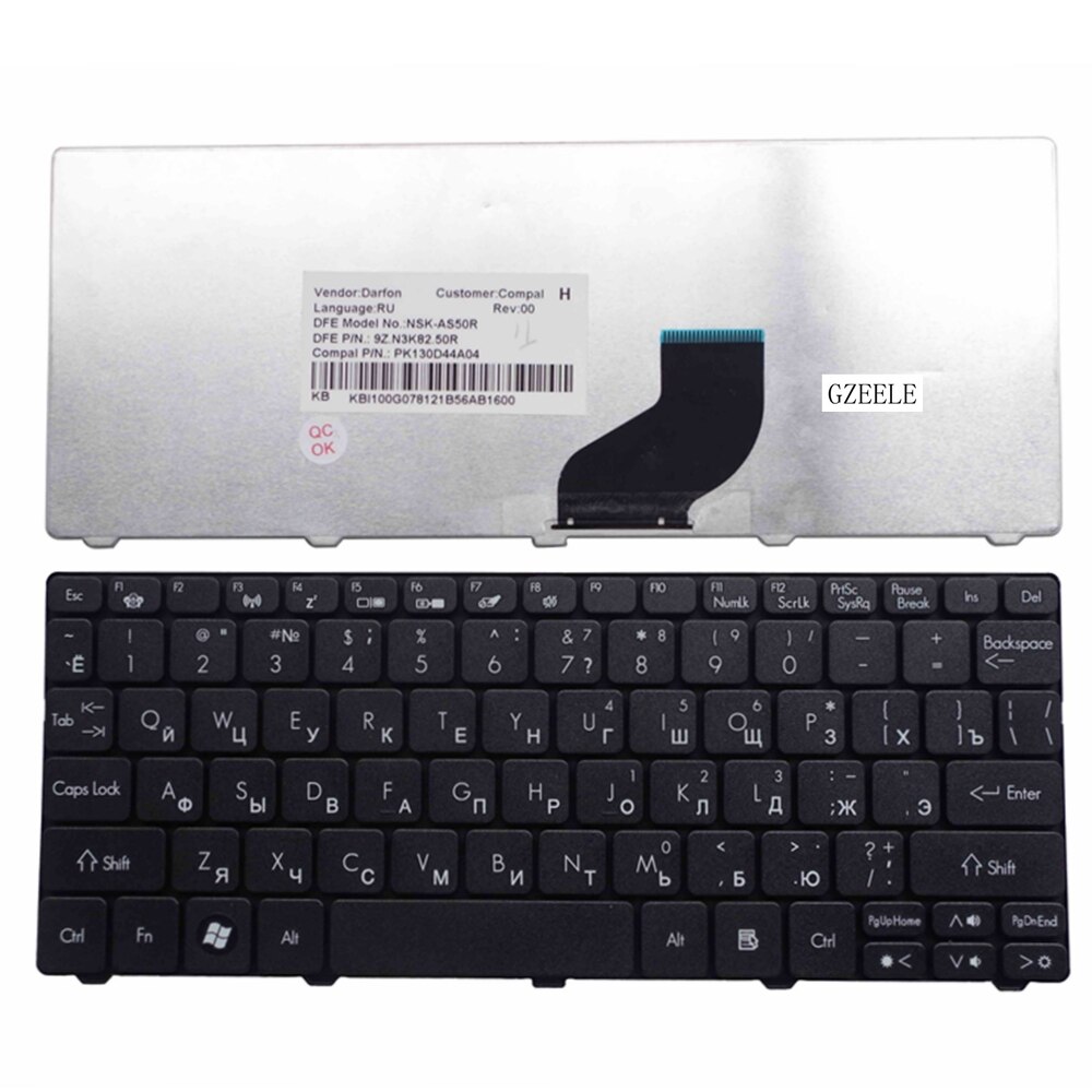 RU russian laptop Keyboard for Acer Packard Bell Dot SPT 723 SE SE2 SE3 SC PAV80 black white Notebook Replacement