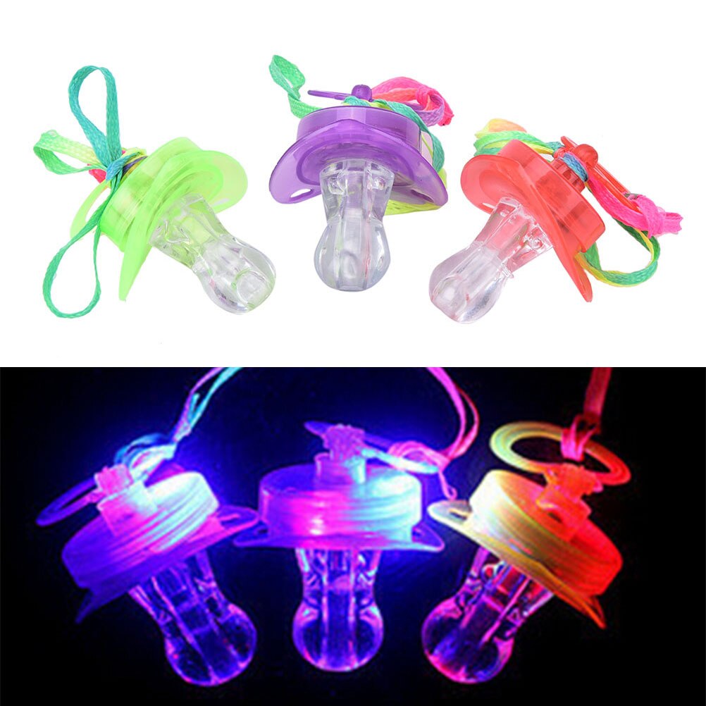 1Pc Led Fopspeen Fluitje Shiny Tepel Party Feestelijke Decoratie Accessoires