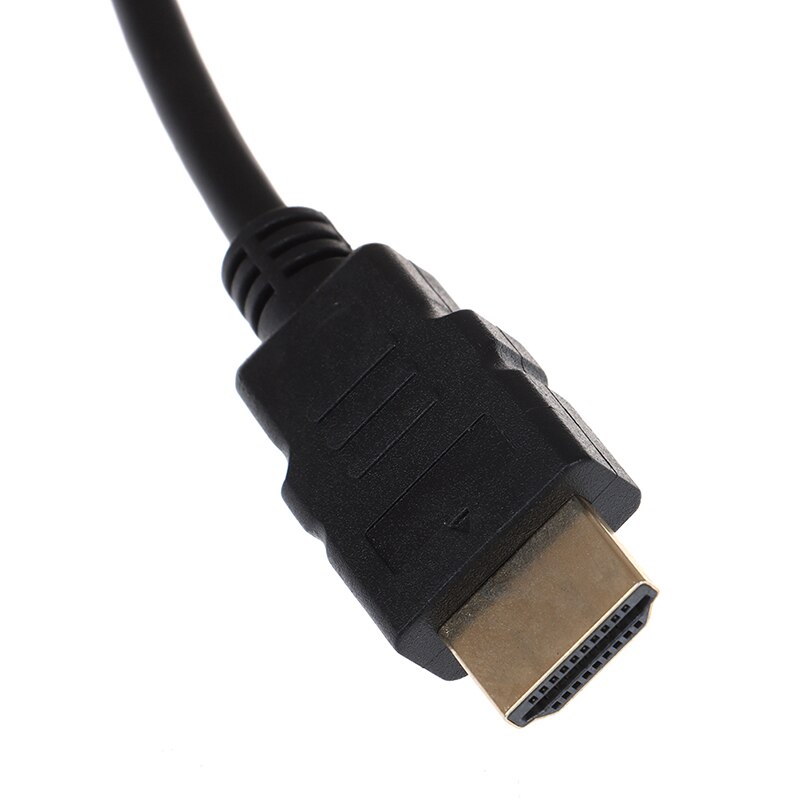 Black HDMI to VGA adapter cable Projector monitor HD converter cable