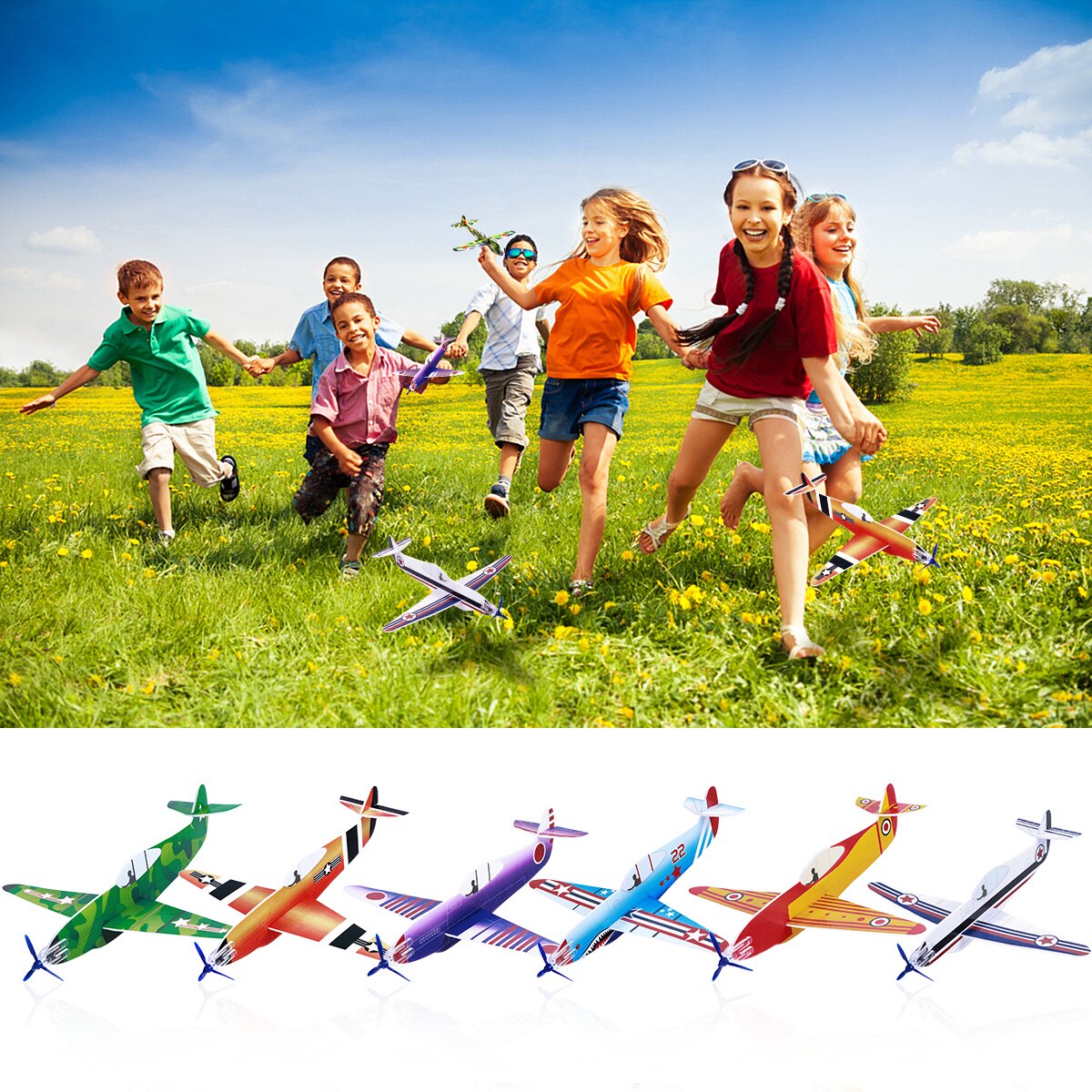 36pcs Glider Plane Lightweight Novelty Assembly Air Planes Flying Plane Glider Plane Party Favor