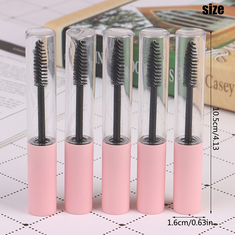 5 st 10ml tomma ögonfransrör med rosa lock mascara tubflaskor flaskverktyg för olja gör-det-själv mascarabehållareset: Default Title