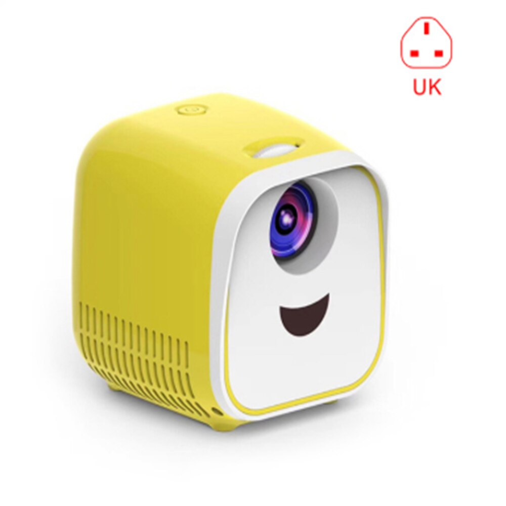 Tiny Draagbare L1 Projector Ondersteunt 1080P Full Hd Movie Afspelen 1000 Lumens Home Entertainment Theater Thuis Draagbare: Yellow UK Plug