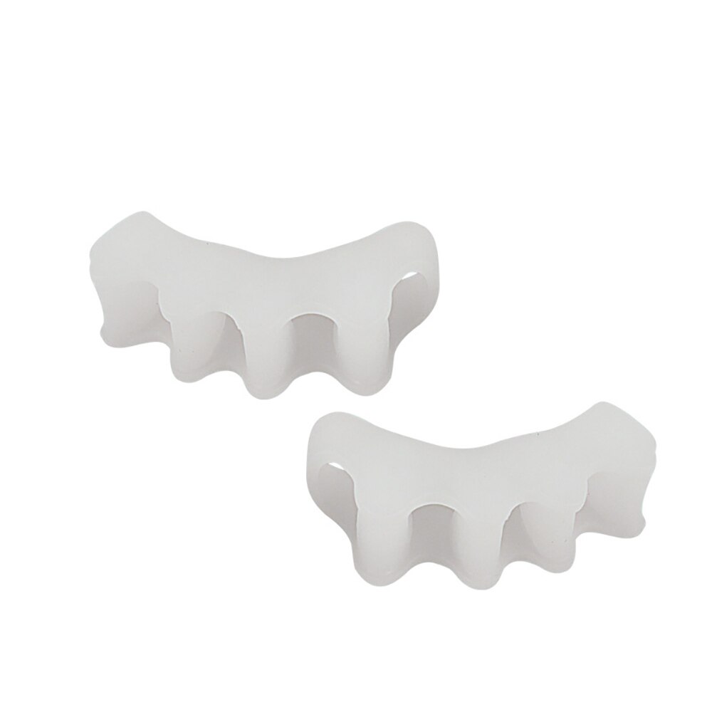 1 par separador de dedos de silicona juanete de pies alisador manicura pedicura separador de dedo pulgar Corrector de pie cuidado de uñas: Transparente