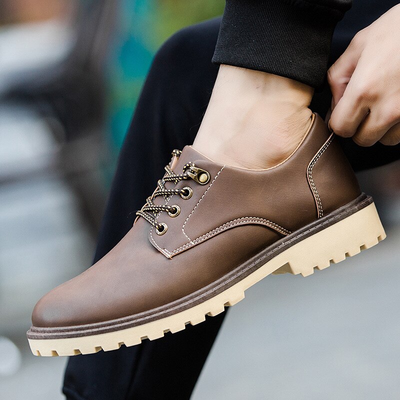 Mærke mænd martin støvler herre sko casual botas masculinas mandlige vandtætte skridsikre sko mænd arbejdsstøvler walking sko