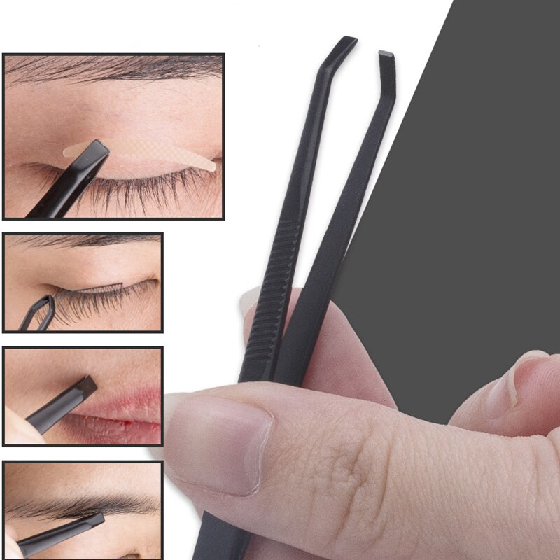 Pęseta robić brwi ze stali nierdzewnej ukośne szczypce ciągnij kleszcze robić brwi wąsy ciągnij uroda narzędzia robić makijażu depilacja klips robić brwi