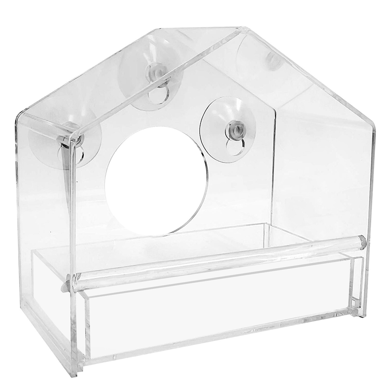 Bird Feeder Window Bird Feeders Clear Glass Window Viewing Bird Feed Hotel Table Peanut Hanging Suction For Pet Birds